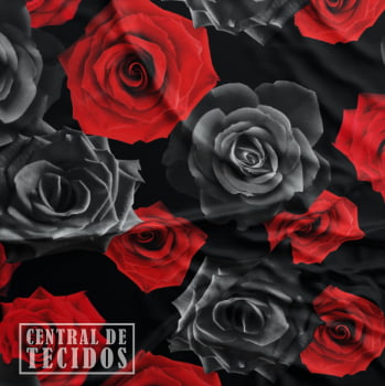 Oxford Digital | Rosas Reais Preto Vermelho