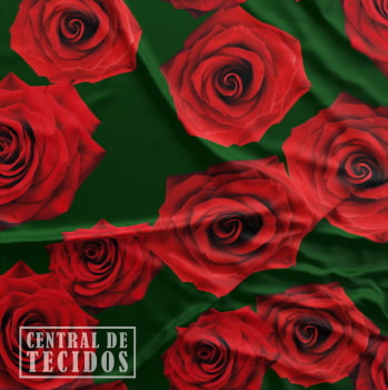 Oxford Digital | Rosas Reais Verde Vermelho