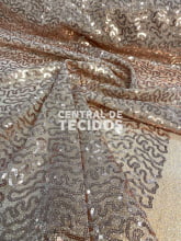 Lurex Paetê Bordado  Nude