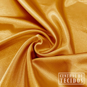 Shantung com elastano | Amarelo ouro