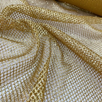 Tela Glitter Shiny | Dourado Intenso