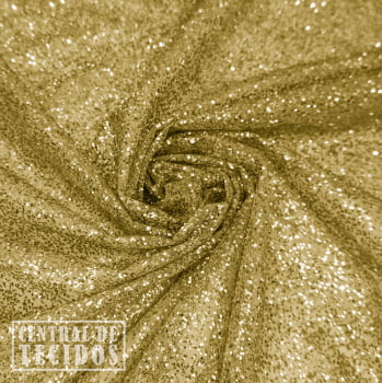 Tule Super Glitter | Dourado 