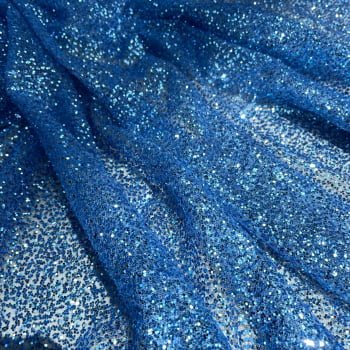 Tule Super Glitter | Azul Serenity