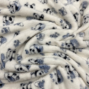 Fleece Multicolor Estampado | Panda Fundo branco