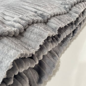 Fleece Canelado 2,40m | Cinza Metalic