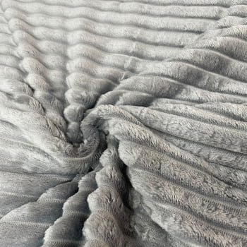 Fleece Canelado 2,40m | Cinza Metalic