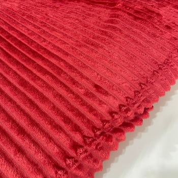 Fleece Canelado 2,40m | Vermelho Rubi