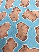 Fleece Mantinha Digital Capivara Capy Blue