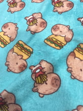Fleece Mantinha Digital Capivara Capy Burger