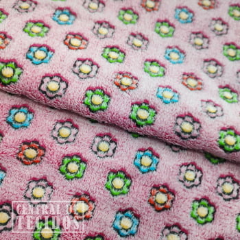 Fleece Multicolor 3D | Flores Coloridas