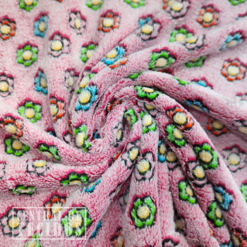 Fleece Multicolor 3D | Flores Coloridas