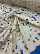 Richelieu Algodão Branco com Bordado Cru Richelieu Algodão Branco com Bordado Cru