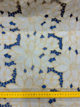 Richelieu Algodão Branco com Bordado Cru Richelieu Algodão Branco com Bordado Cru