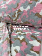 Sherpa Fancy Estampada Camuflada Rosa
