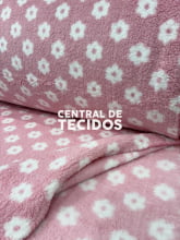 Sherpa Fancy Estampada Rosa Flor