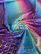 Malha Laminada Sereia Algodao Doce