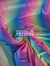 Malha Laminada Unicórnio Multicolor