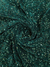 Veludo Cristal  Paetês Verde