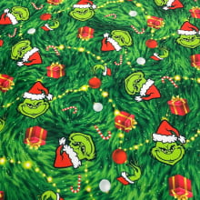 Microsuede Estampado Natal Grinch 1