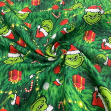 Microsuede Estampado Natal Grinch 1