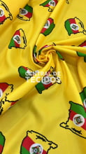 Microtel Digital Estampas Gaúchas Mapa RS Amarelo