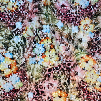 Paetê Multicolor | Floral e Animal Print