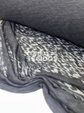 Malha Tricot Slub Preto