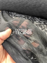 Malha Tricot Slub Preto