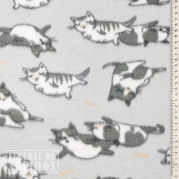 Soft estampado | Gatos Mesclados cinza