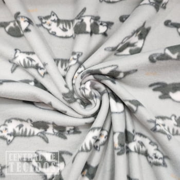 Soft estampado | Gatos Mesclados cinza