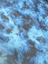 Organza Digital Fogo Azul