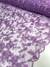 Tule Bordado Metálico GODESS 555 Lavanda