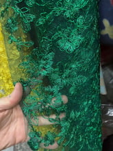 Tule Bordado Metálico GODESS 555 Verde 