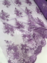 Tule Bordado Metálico GODESS 556 Lavanda
