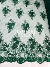 Tule Bordado Metálico GODESS 556 Verde
