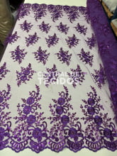 Tule Bordado Metálico Soho Roxo 252