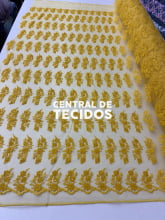 Tule Bordado Paetê GODESS 554 Amarelo