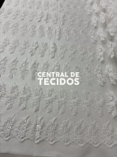 Tule Bordado Paetê GODESS 66 Branco