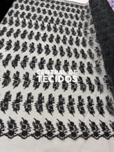 Tule Bordado Paetê GODESS 554 Preto