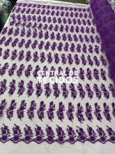 Tule Bordado Paetê GODESS 554 Roxo