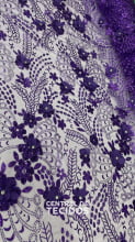 Tule Design Glitter 3D Roxo