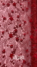 Tule Design Glitter 3D Vermelho