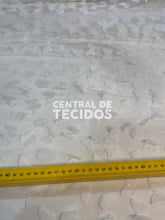Tule Bordado 3D Borboletas Brancas de Oya