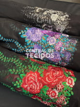 Tule Bordado Chick Spring Prata