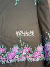 Tule Bordado Chick Spring Roxo