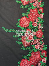 Tule Bordado Chick Spring Vermelho