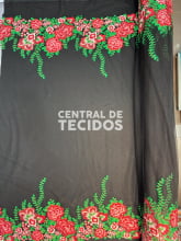 Tule Bordado Chick Spring Vermelho