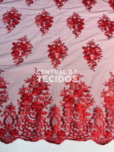 Tule Bordado Juliana Bordô