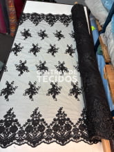 Tule Bordado Juliana Preto 25