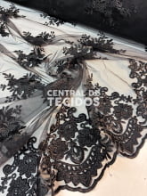 Tule Bordado Juliana Preto 25